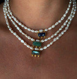 Holly Pearl and Lapis Necklace