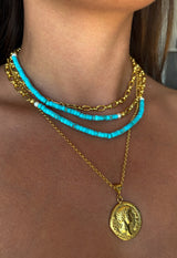 Lulu Turquoise Chain Necklace