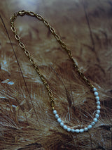 Alexandra Gold Pearl Necklace